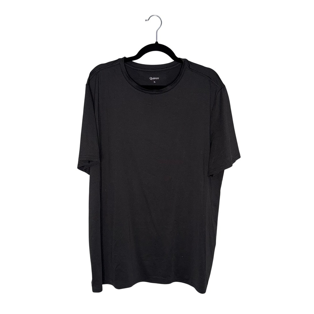 Quince Performance Tee Mens XL Black Excellent Recycled Stretch Short Sleeve